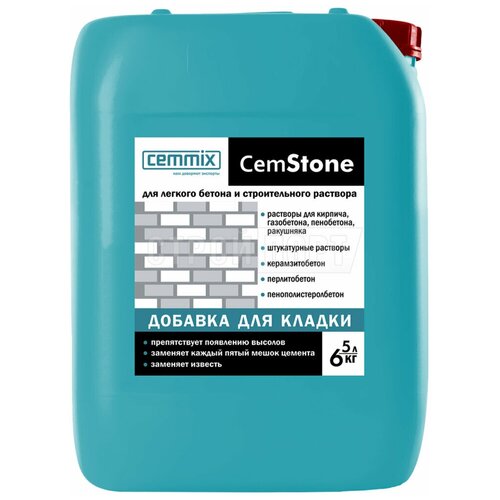 Добавка  пластификатор Cemmix CemStone 6 кг коричневый 5 л