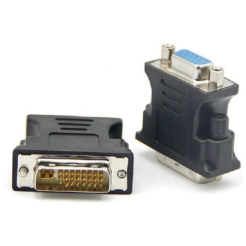 Переходник GSMIN RT-80 DVI (24+5) (M) - VGA (F) (Черный)