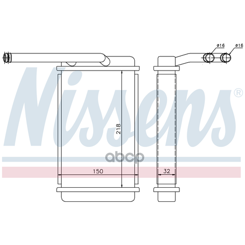  NISSENS 71757 Радиатор отопителя FORD TRANSIT 84-91