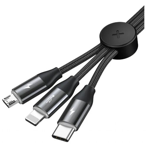 Кабель CAMLT-FX01 Baseus Car Co-sharing Cable USB For M+L+T 