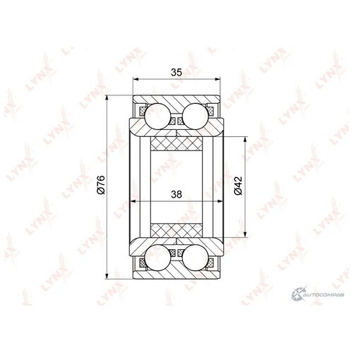 Подшипник Ступицы LYNXauto арт. WB-1108