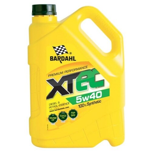 Bardahl 36343 Масло моторное синтетическое XTEC 5W-40, 5л