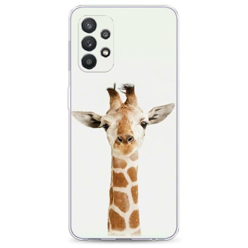 Силиконовый чехол Любопытный жираф на Samsung Galaxy A32 /