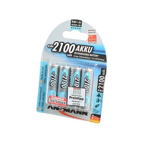 Аккумулятор Ansmann AA 2100 mAh R2U (уп 4 шт)