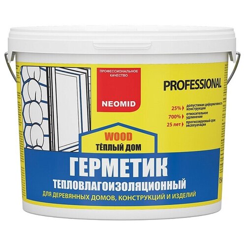 Герметик строительный NEOMID теплый ДОМ WOOD PROFESSIONAL Ти