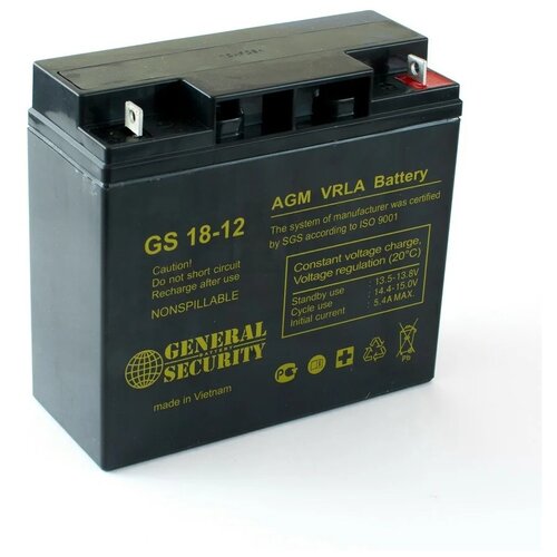 Аккумуляторная батарея General Security GS 18-12 12В 18000