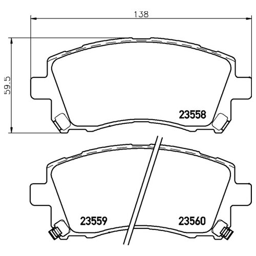 Передние колодки Mintex MDB1794 с звуковым предупреждением и