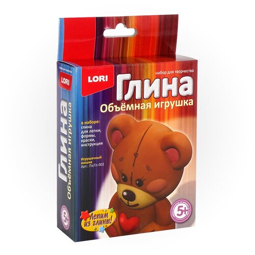 Натуральная глина LORI Объемная игрушка Игрушечный мишка (Пз/Гл-002) 202