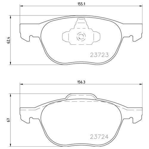 Дисковые тормозные колодки передние Mintex MDB2634 для Ford,