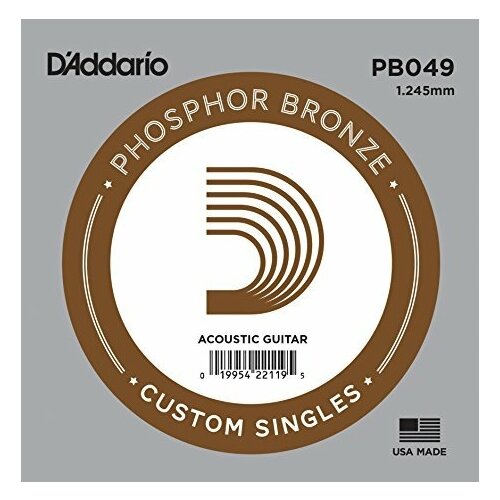 Струны для акустической гитары D'addario Pb049 Phosphor Bron