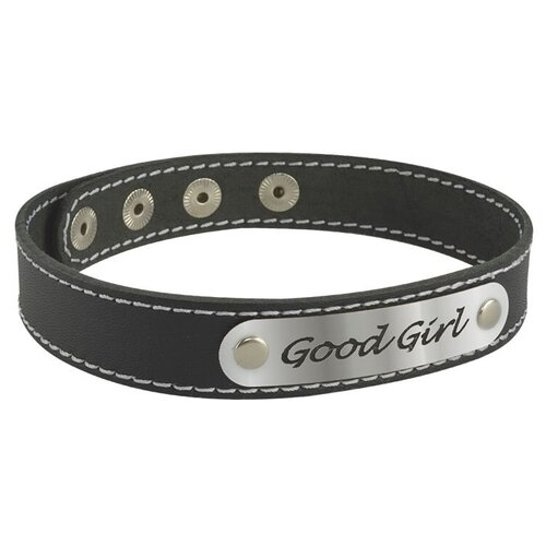 Чокер с белой строчкой Good Girl 3353 GG