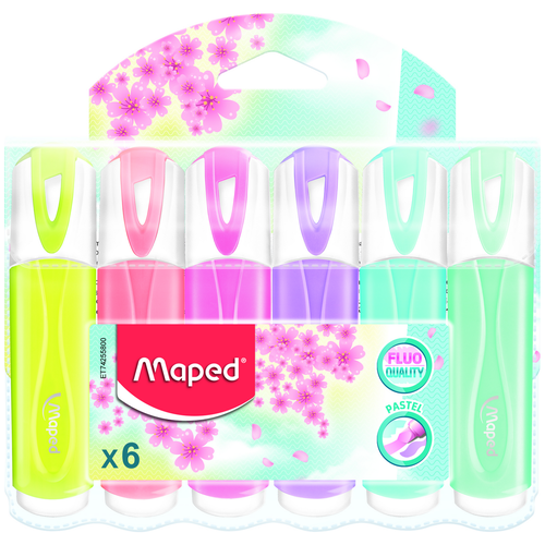 Maped. Текстовыделитель Fluo Pep's Classic (6 шт) пастельн