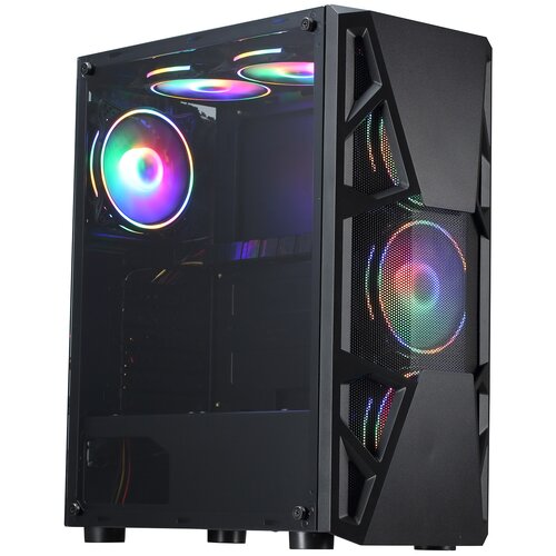 Корпус ATX Formula CL-3303B RGB, Midi-Tower, без БП, черный