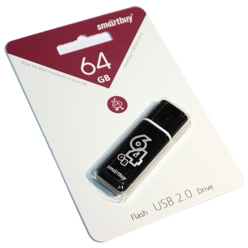 USB накопитель 64 GB Smart Buy Glossy Series Black