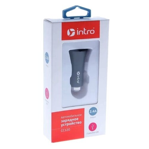 Зарядное устройство CC120 USB Intro USB Car charger, 2, 4A, 