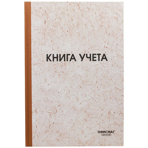 Книга учета 96 л, клетка, твердая, типографский блок, нумерация, А4 (200х290