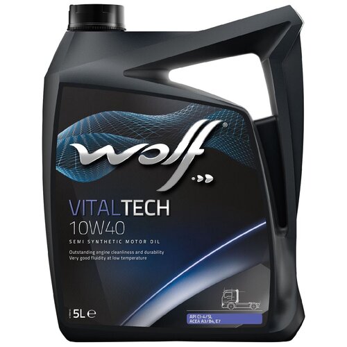 Масло моторное, WOLF VITALTECH 10W40, 5 л