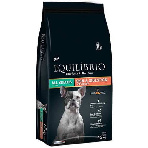 EQUILIBRIO ADULT DOG ALL BREEDS SKIN & DIGESTION SALMON для 