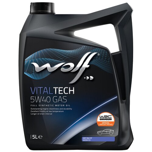 Масло моторное 5w40 син. WOLF VITALTECH GAS 5л