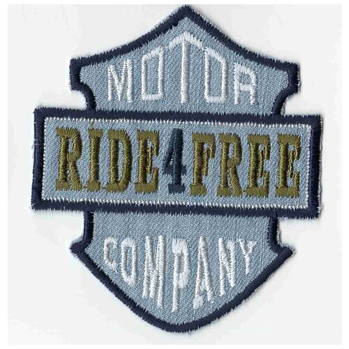 Термоаппликация голубая, Ride 4 Free, 1 упаковка