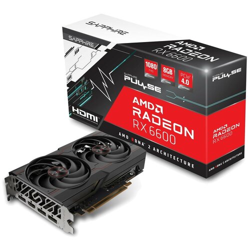 Видеокарта Sapphire PCI-E AMD Radeon RX 6600 8Gb PULSE (128b