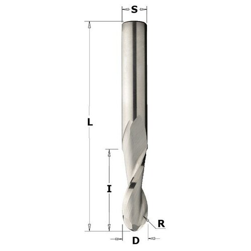 Фреза спиральная монолитная 10x32x80 Z=2 S=10 RH