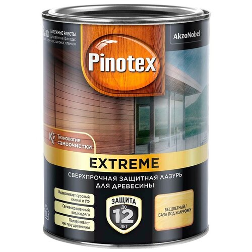 Антисептик лазурь Pinotex Extreme декоративный для дерева бе