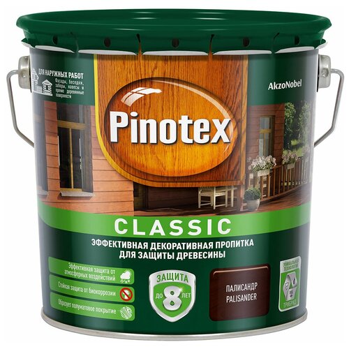 Пропитка декоративная для защиты древесины Pinotex Classic A