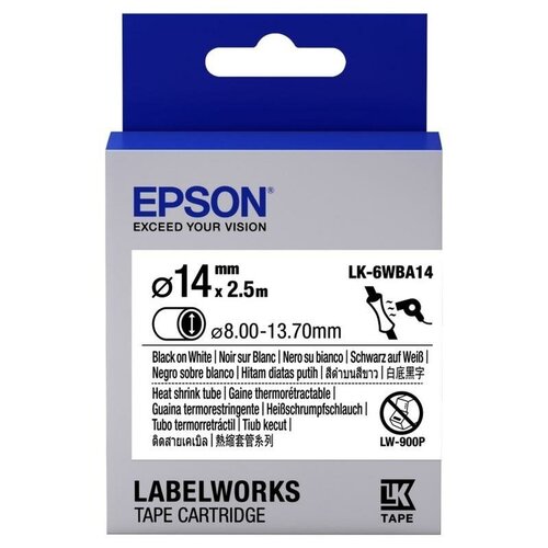 656903 Картридж EPSON с лентой LK6WBA14 (кабельная, термоуса