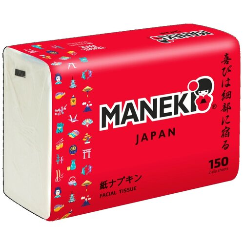 Салфетки Maneki Red, 150 листов, 1 пачка,