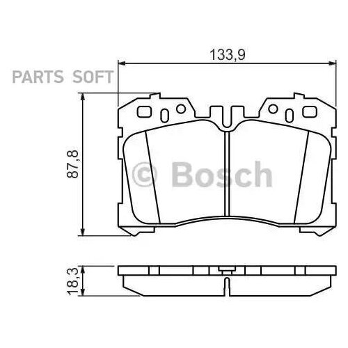 Комплект передних тормозных колодок Bosch 0986494423 для Lexus