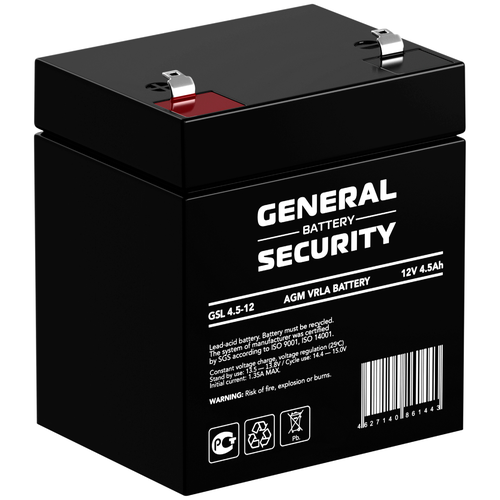 Аккумулятор для ИБП GENERAL SECURITY GSL 4.5-12 (12 В / 4,5