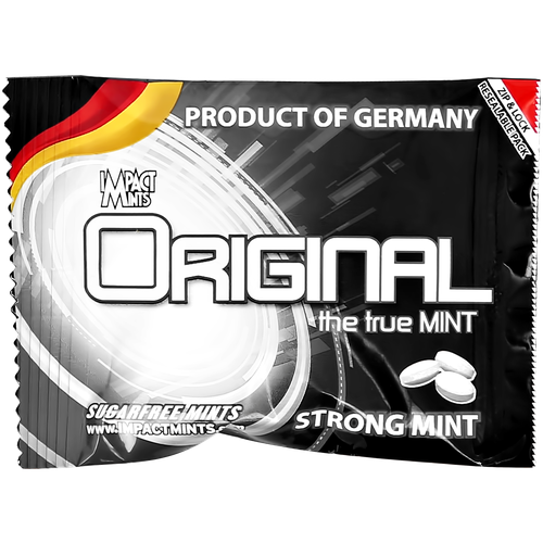 Освежающие драже IMPACT MINTS ORIGINAL без сахара со вкусом 