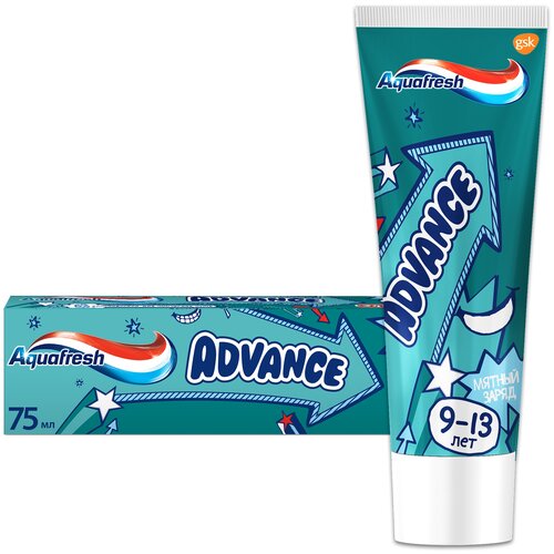   Яндекс Маркет AQUAFRESH ADVANCE 9-13 лет детская зубная паста 75 мл