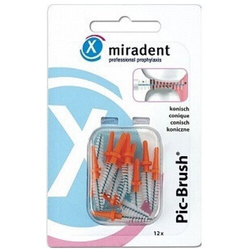 Ершики Miradent Pic-Brush refills Orange Оранжевые, 12