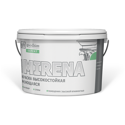 Краска латексная Goodhim Expert MIRENA полуматовая RAL 050 60 10 2.4 л 3.72