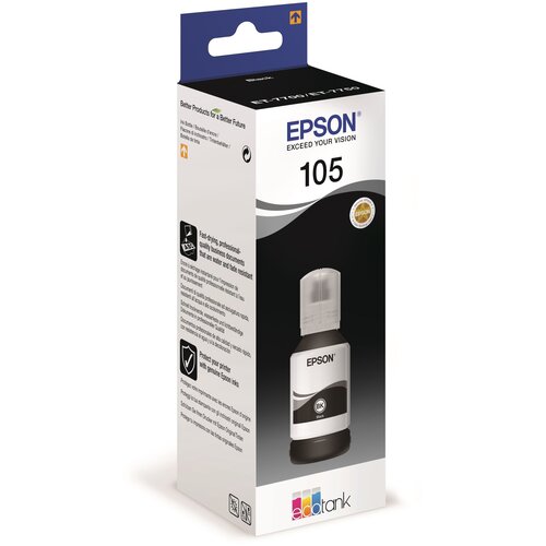 Чернила Epson C13T00Q140, для Epson L7160, Epson L7180, черный, 70 г., 8000