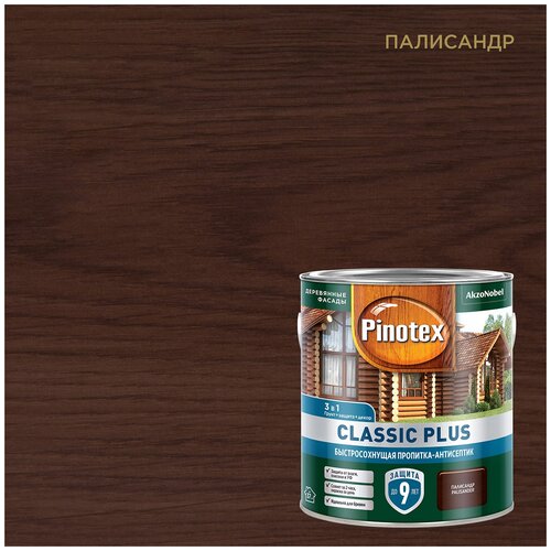 Pinotex антисептик Classic Plus, 2.5 л, палисандр