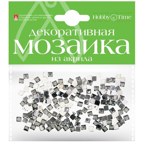 Мозаика декоративная из акрила 4Х4 ММ,200 ШТ., серый, Арт. 2