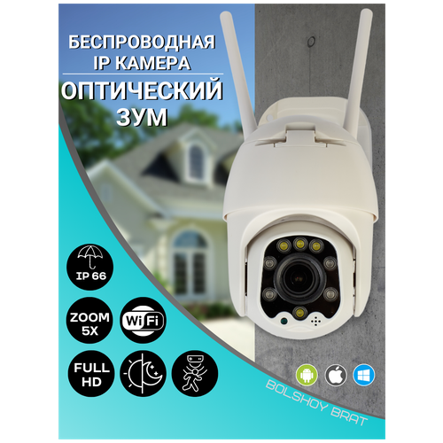 камера видеонаблюдения уличная дома wifi P5-zoom