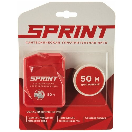 Нить для герметизации резьбовых соединений Sprint 50 м бокс 