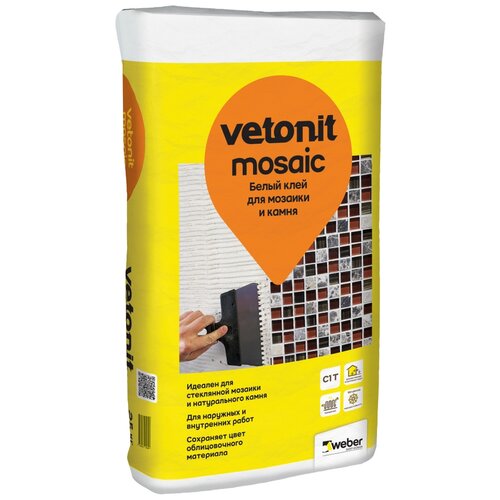 Клей для плитки Weber Vetonit Mosaic белый 18 л 25