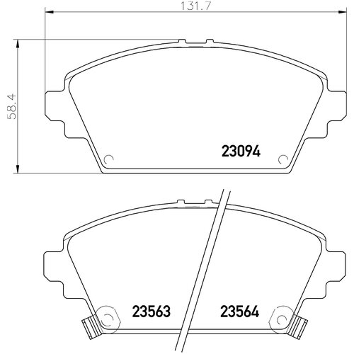 Колодки Тормозные Передние NISSHINBONP8028