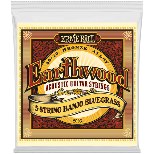 ERNIE BALL 2063 Earthwood 80/20 Bronze Bluegrass 9-20 Струны для