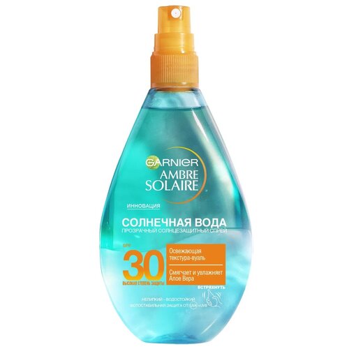 GARNIER Ambre Solaire солнцезащитный спрей для тела Солнечная вода SPF 30 SPF