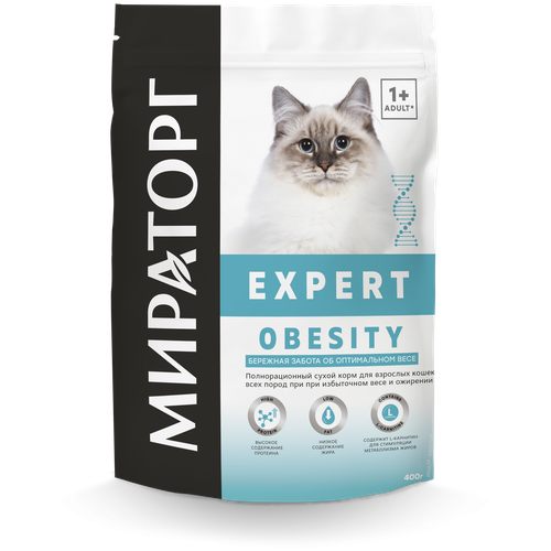 Сухой корм Мираторг EXPERT OBESITY для взрослых кошек при избыточном весе и
