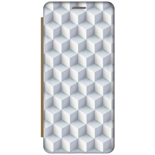 Чехол-книжка Паттерн из белых кубов на Apple iPhone SE / 5s 