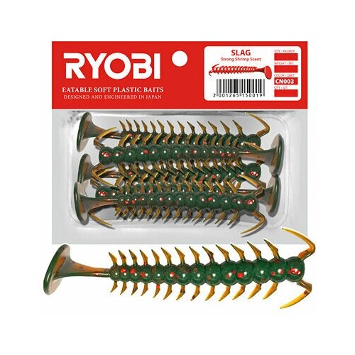 Мягкая силиконовая приманка риппер Ryobi SLAG (36mm), CN003 (old whiskey), (
