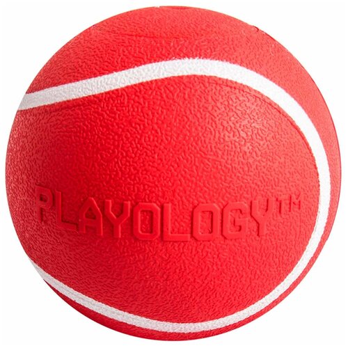 Playology хрустящий жевательный мяч SQUEAKY CHEW BALL 8 см с пищалкой и с