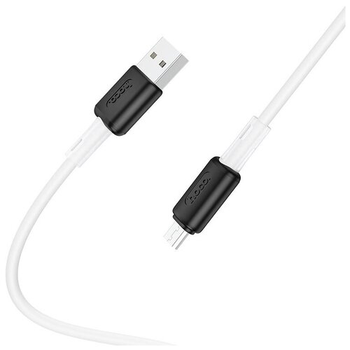 Кабель USB HOCO X48 Soft, USB - MicroUSB, 3A, 1 м, белый